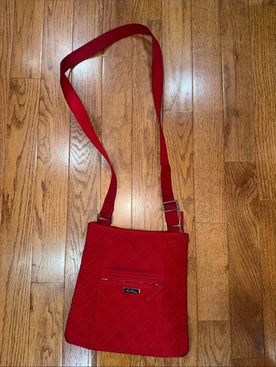 Red Quilted Crossbody Bag - Unbranded