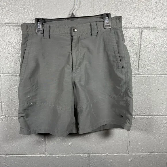The North Face Mens 34 Gray Hiking Shorts Nylon Outdoor Trail Casual Camping
