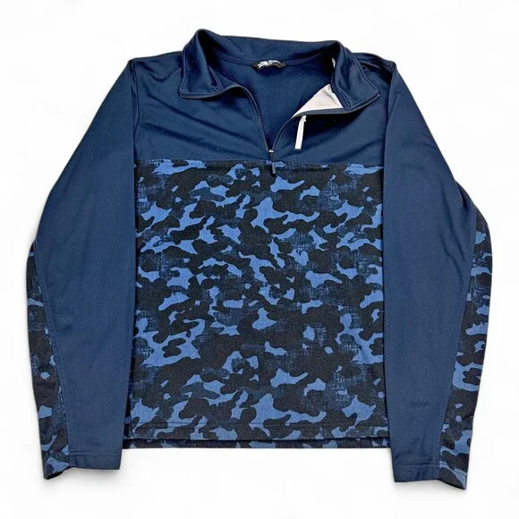 The North Face‎ Men's M Lightweight Half-Zip Shirt Jacket Navy Camo