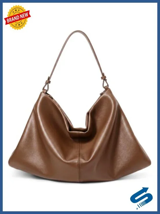 Genuine Leather Slouchy Hobo Bag Shoulder Purse Fits 14
