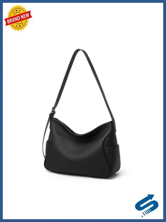 Genuine Leather Hobo Purse Women Soft Top Grained Shoulder Tote Adjustable Strap