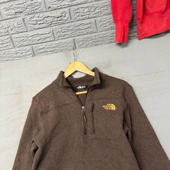The‎ North Face Gordon Lyons Mens Brown Heather Quarter Zip Fleece Pullover M