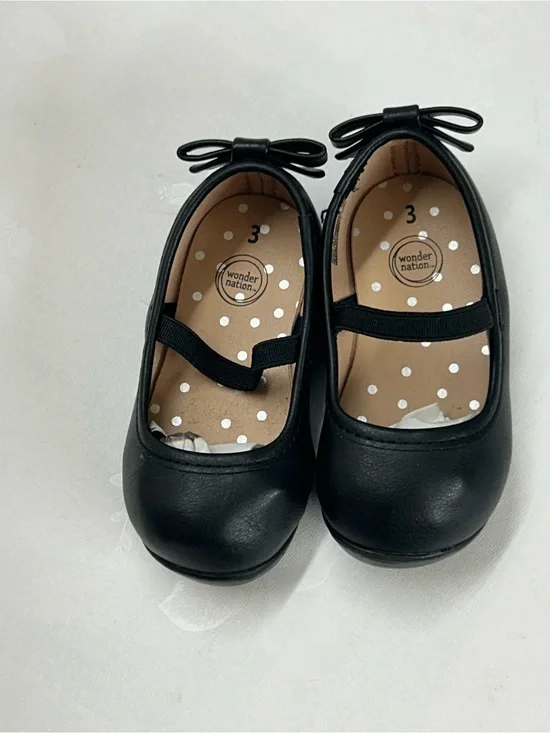 wonder nation Black Girls' Bow Mary Jane Dress Shoes