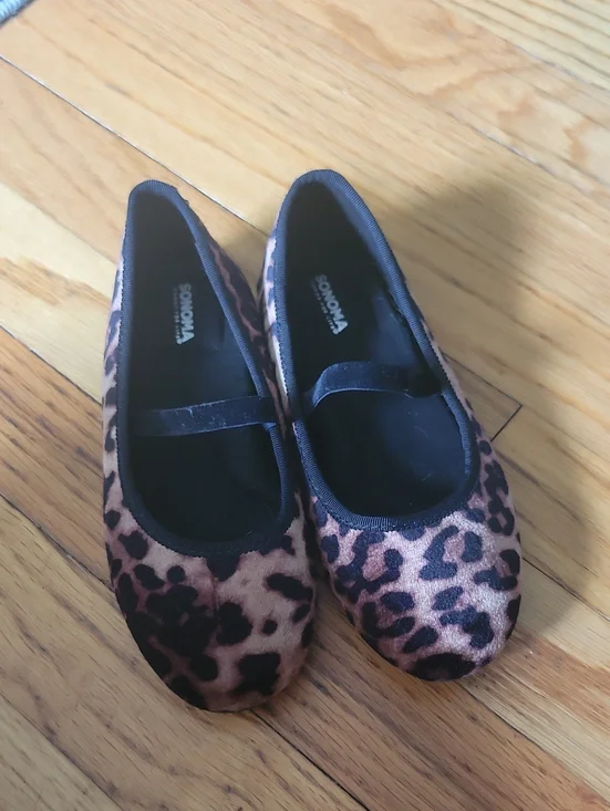 Sonoma Leopard Print Flats, Size 13 Girls