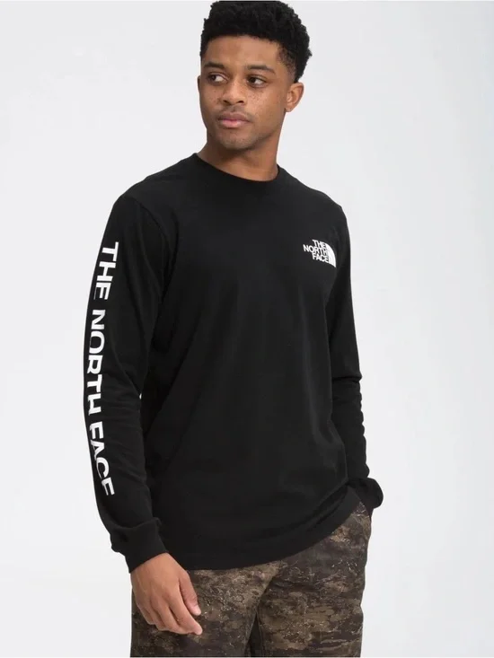 The North Face Hit Graphic Long-Sleeve T-Shirt for Men - TNF Black/TNF White - L