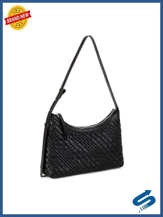 Handwoven Hobo Bag for Women - Soft Vegan Leather, Adjustable Strap