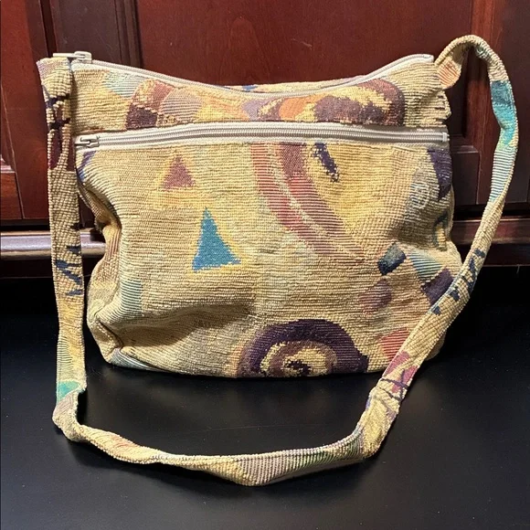 Multicolor Patterned vintage Women's shoulder carpet Bag