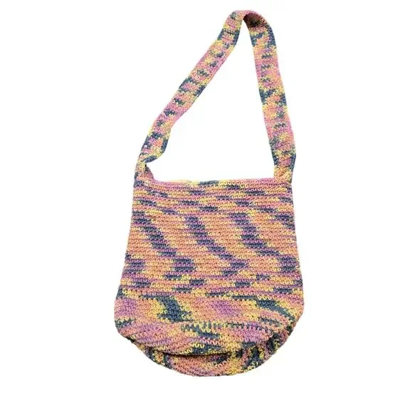 Wild Fable Knit Colorful Boho Hobo Crossbody Bag