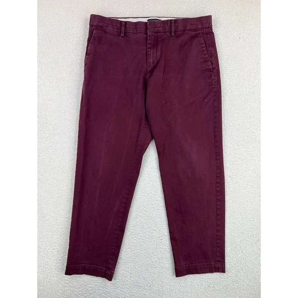 Banana Republic Pants Mens 36x30 Red Tapered Rapid Movement Chino Stretch Casual