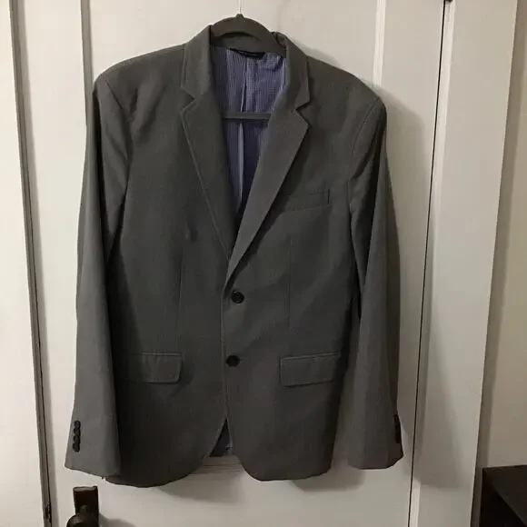 Banana Republic 40R Gray Blue Tailored Fit 2-Button Sports Coat