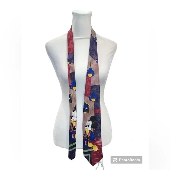 Vintage Mickey Unlimited Polyester Mickey Mouse Standard‎ Neck Tie
