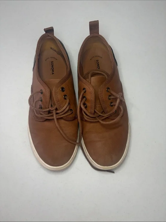 Sonoma Tan Brown Lace-Up Casual Sneakers