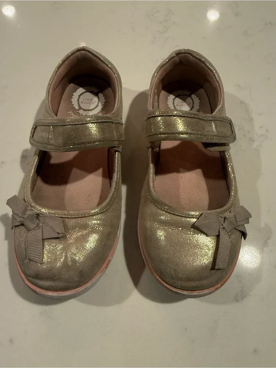 Livie & Luca Girls' Shimmer Mary Janes in Gold