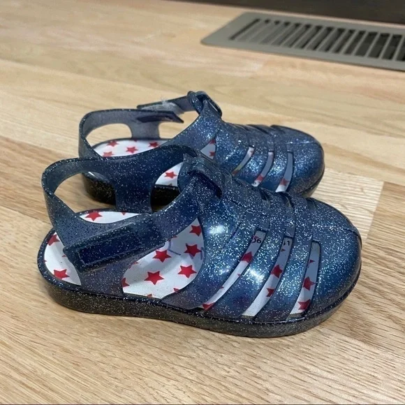 Blue Sparkle Jelly Shoes Sz 5 Sandals Shoes Kids Baby