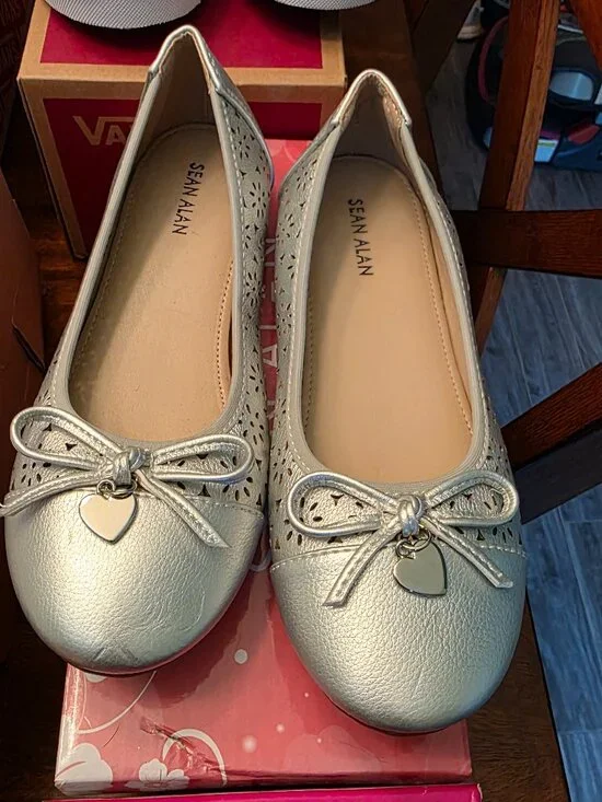 Sean Alan Silver Ballet Flats