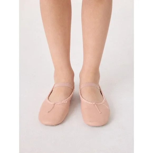 ABT American Ballet Theatre Kids Pink Leather Full Sole Ballet Slippers Size 4