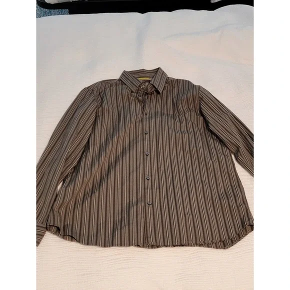 Banana Republic slim‎ Fit XLarge 17-17 1/2 woven in Italy long sleeve button up