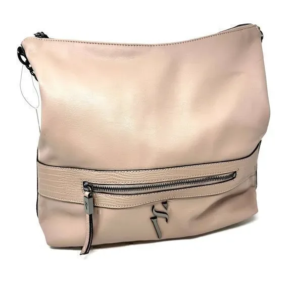 Simply Vera Wang Contemporary Vegan Leather Prairie‎ Pink Hobo Bag