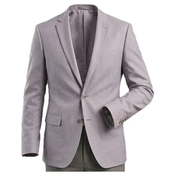 Banana Republic Blazer Men 44L Gray  Marzotto Italian Fabric Sport Coat