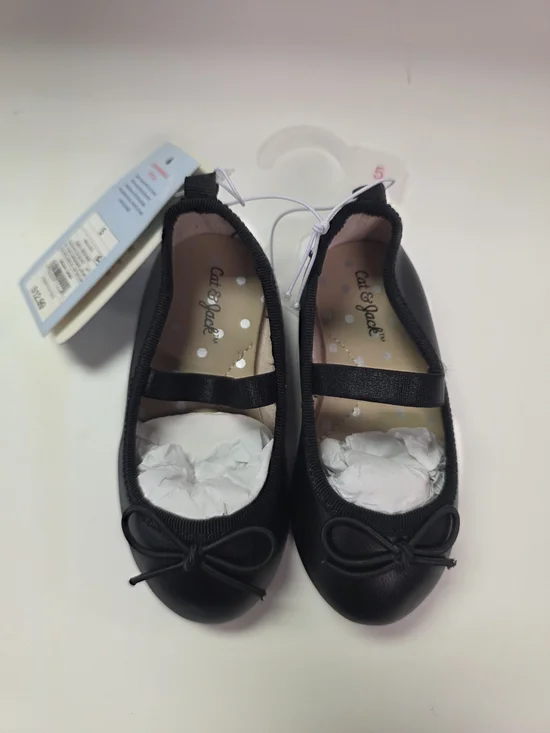 Cat & Jack Black Girls' Mary Jane Ballet Flats