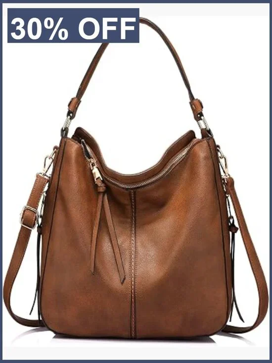 Women's Hobo Crossbody Bag Large Designer Shoulder Purse PU Leather Tote