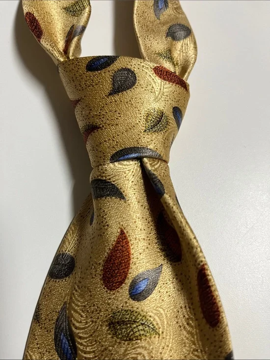 Robert Talbot’s Best  of Class  gold , Paisley 100% Silk luxury men’s necktie