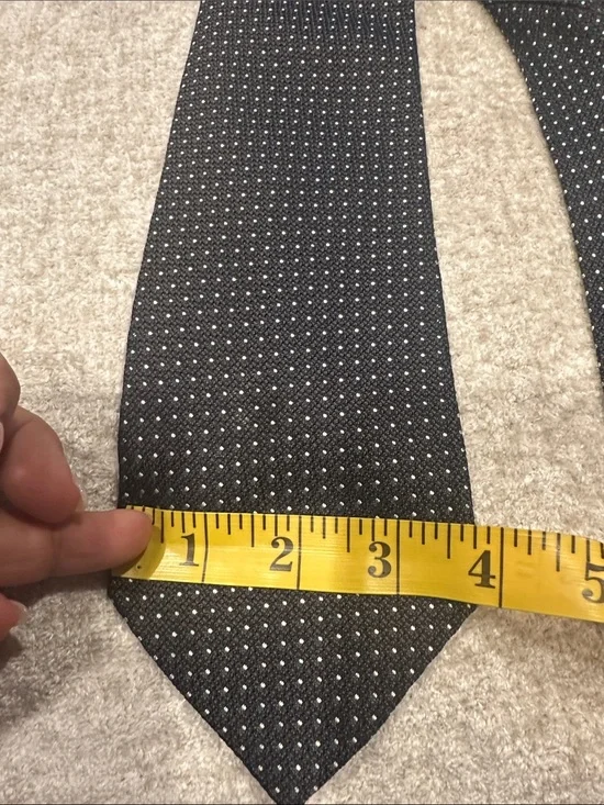 J. Crew Black Tie with Small White Dot Pattern