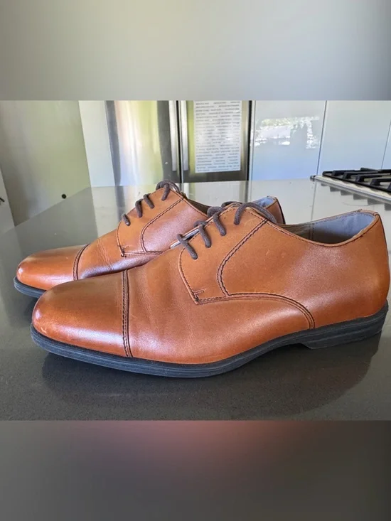 Florsheim Boys' Tan Leather Lace-Up Dress Shoes