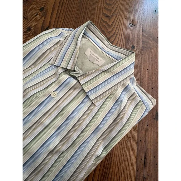 Banana Republic Men's Dress Shirt Classic Fit Long Sleeve Multicolored Striped L