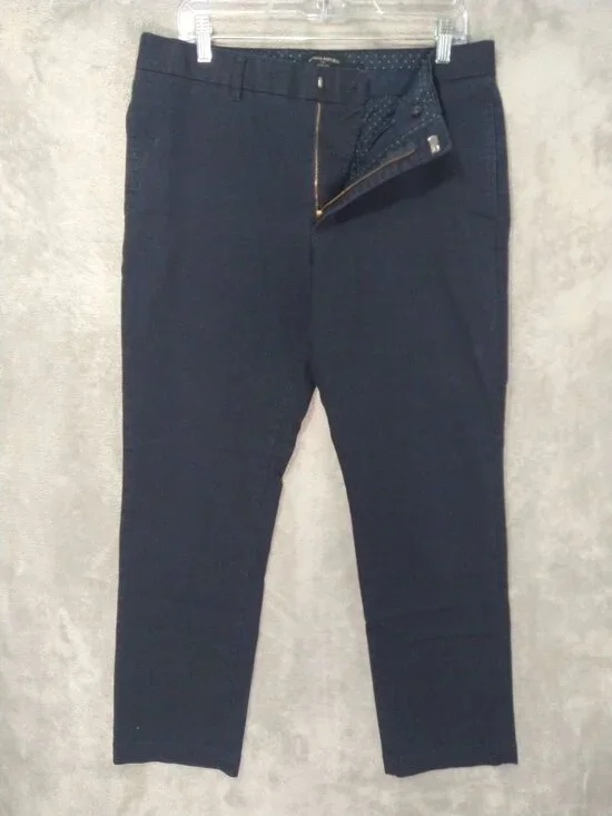 Banana Republic Pants Mens 34x32 Navy Blue Aiden Chino Slim Fit Flat Front