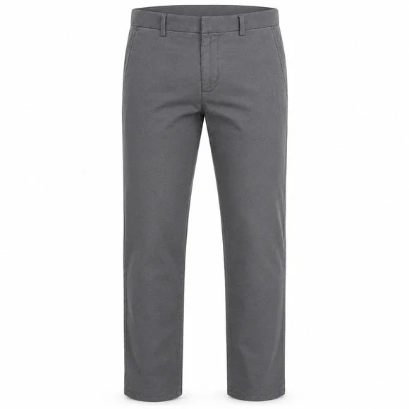 Banana Republic Chino Pants Mens 30x27 Grey Slim‎ Fit Hemmed Cotton Twill