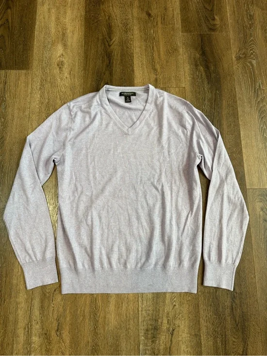 Banana Republic Men’s Light Lavender V-Neck Sweater Size Medium Cashmere Luxury