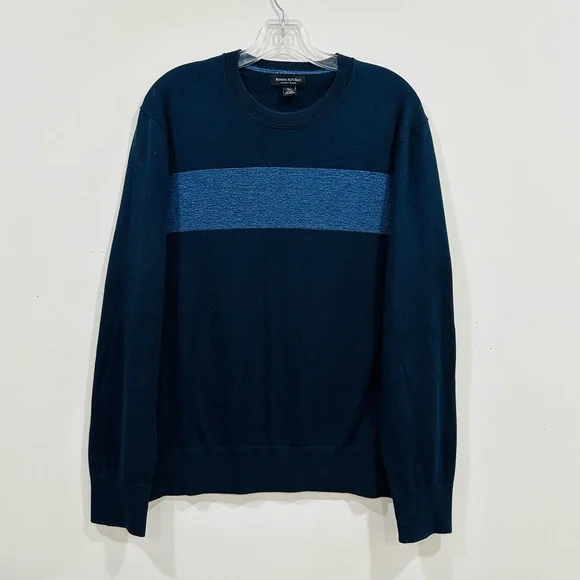 Banana Republic Pullover Sweater Mens Silk Cashmere  Cotton Crew Neck Knit  Sz L