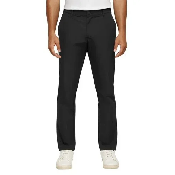 NEW Banana Republic Men's 40x30 Flat Front Pants Black 100% Polyester