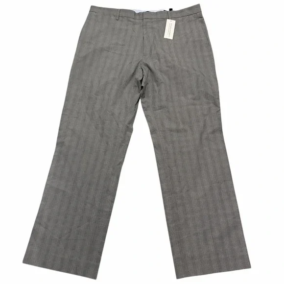 NWT Banana Republic Classic Fit Dress Pants Gray‎ Windowpane Plaid Men's 38/32