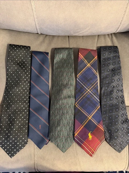 Lot of 5 Men’s Designer Neckties EUC