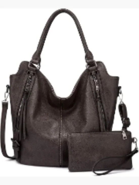 PU Leather Tote Bag for Women Large Hobo Shoulder Bag with Adjustable Strap