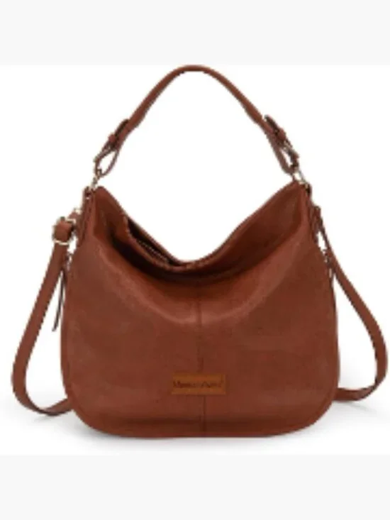 Hobo Shoulder Bag Vegan Leather Large Tote Crossbody Handbag