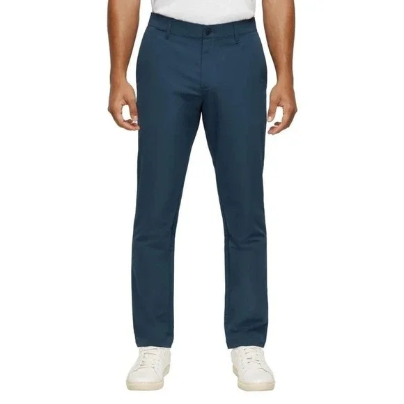 NEW Banana Republic Men's 40x32 Navy Blue Flat Front Slim Fit Stretch Pants
