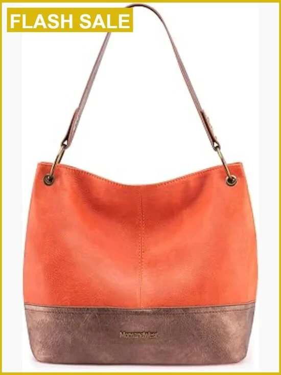 Slouchy Hobo Bag Women Tote Shoulder Purse Faux Leather Large Anti-theft