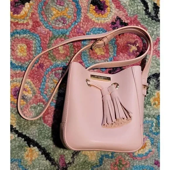 Katie Loxton Blair Bucket Bag Vegan Leather Pink Small