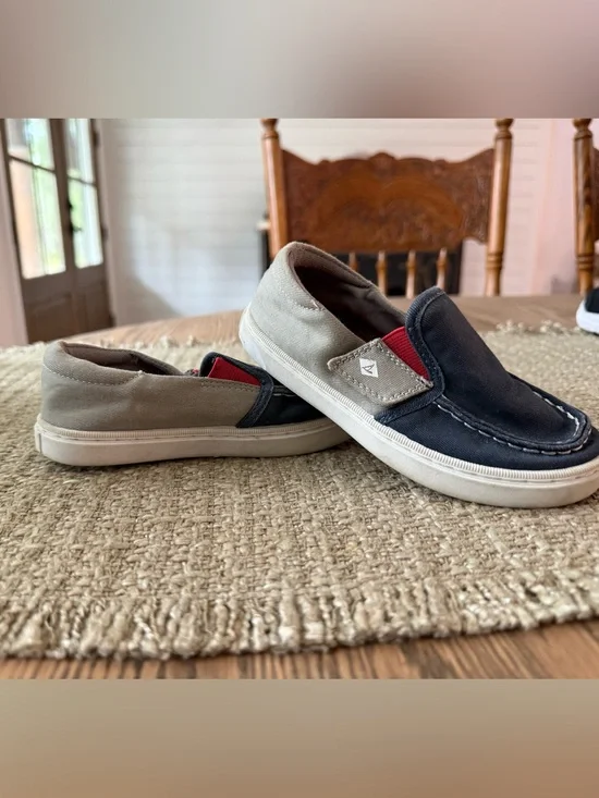 Sperry Boys Two-Tone Navy and Gray Slip-On Boat Shoes