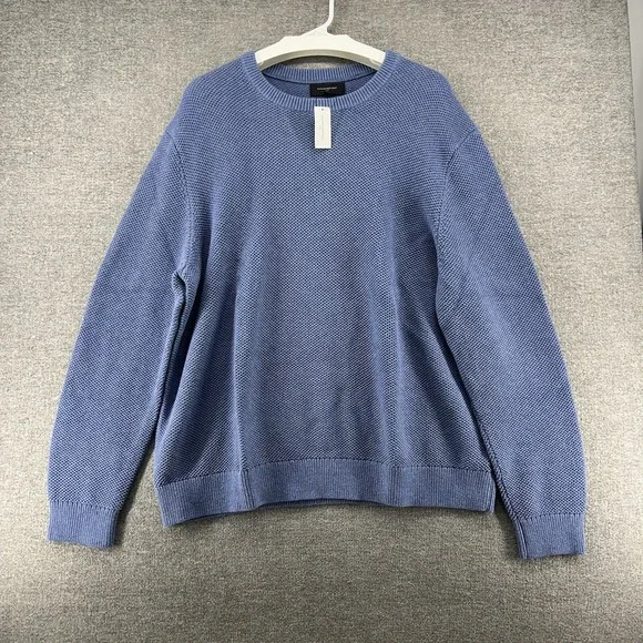 Banana Republic Sweater Men Sz XXL Blue Casual Winter Heavyweight Cotton $80 NEW