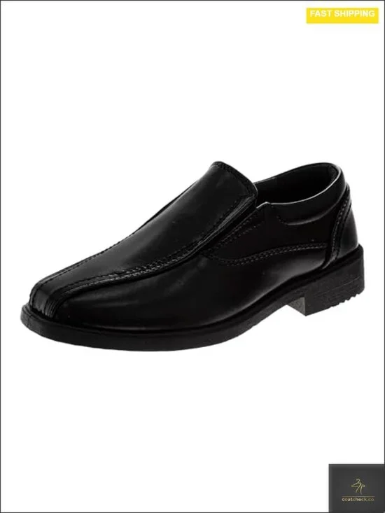 Faux Leather Slip-On Loafers Dress School Shoes for Boys