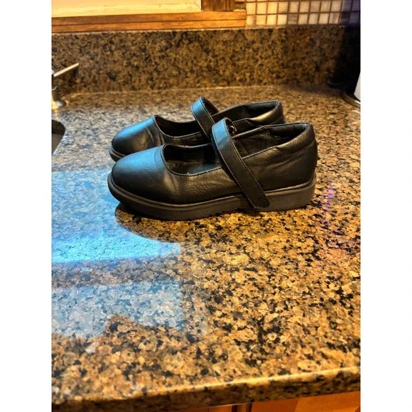 Nordstrom Kids Black Faux Leather Mary Jane School Uniform Dress Shoes size13
