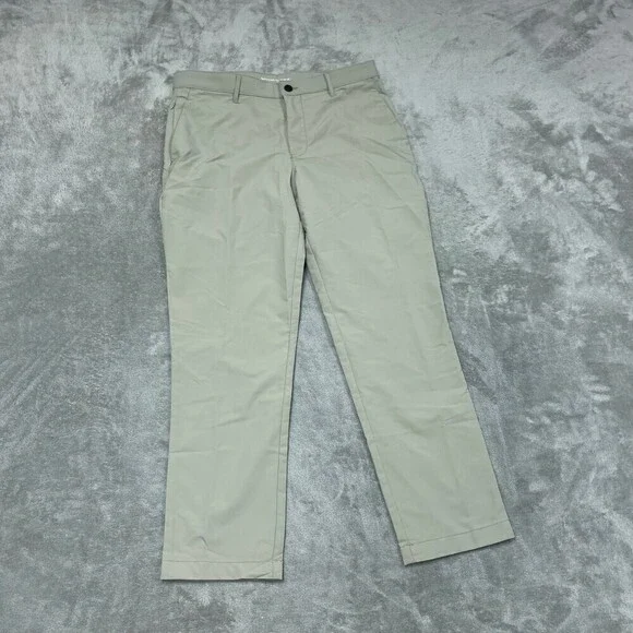 Banana Republic Mens Slim Fit Pants 34x30 London Fog Beige a1265