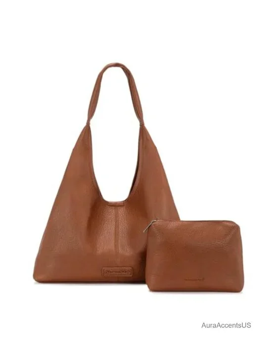 Slouchy Hobo Bag for Women Soft PU Leather Shoulder Handbag Tote with Pouch