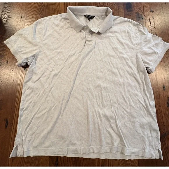 Banana Republic Men's Luxe Touch Performance Polo Oatmeal  Large