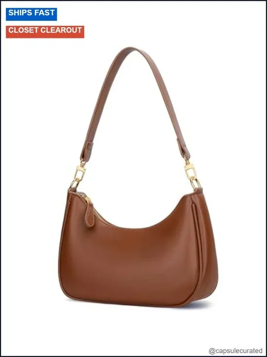 Women's Hobo Shoulder Bag Faux Leather Cute Purse Handbag Gold Chain