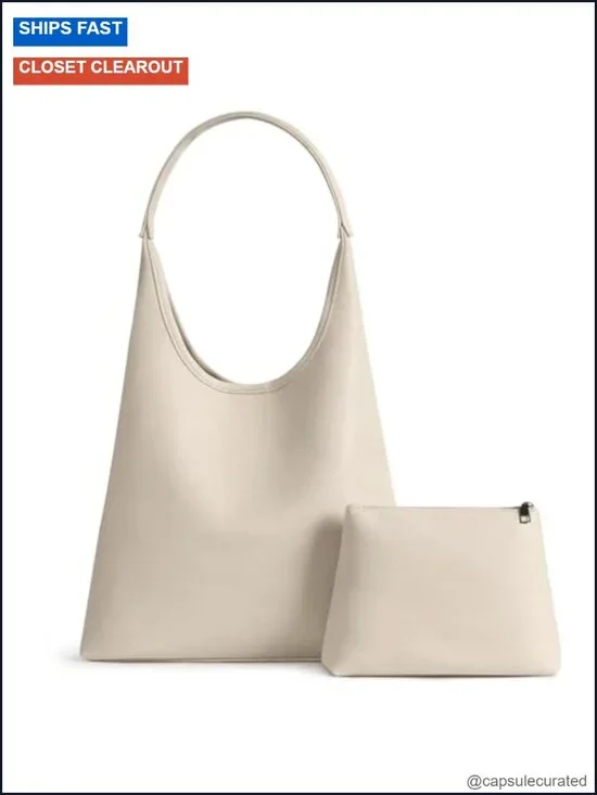Large Slouchy Hobo Bag for Women Vegan Leather Shoulder Purse Fits 13.6
